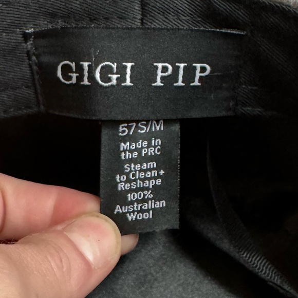 Gigi Pip, Dahlia Boater in Light Gray **includes one hat band - Picture 7 of 8